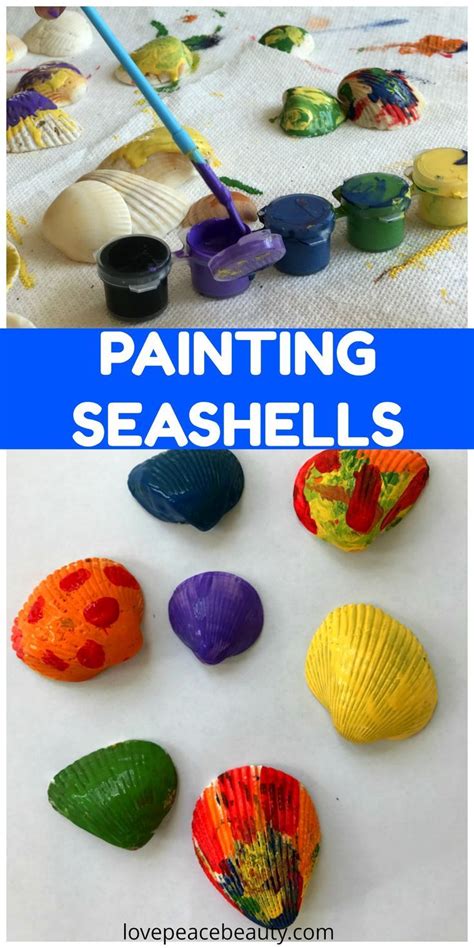 Painting Seashells Art For Kids Toddler Arts And Crafts Summer Arts