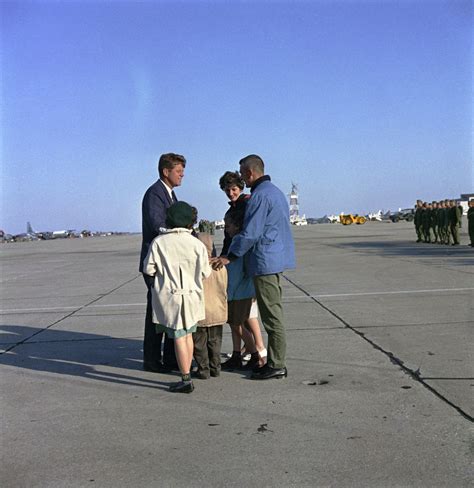 Kn C21136 President John F Kennedy Greets Us Marine Corps Officer