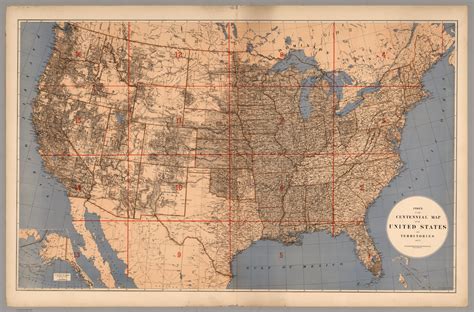 Index To The Centennial Map Of The United States And Territories