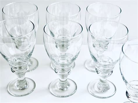 Vintage Clear Glass Goblet Wedding Decor Tablescape Goblet Etsy