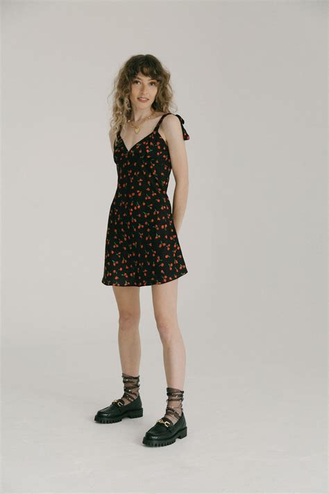 Alana Mini Slip Dress Black Cherry — Monika The Label Sustainable