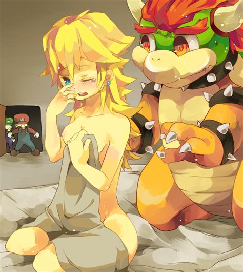 Rule 34 Bowser Breasts Clothes Color Facial Hair Female Hair Human