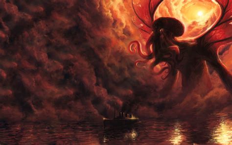 Wallpaper Fantasy Art H P Lovecraft Cthulhu Darkness Screenshot