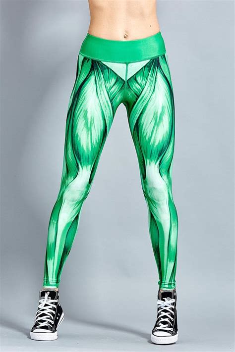 Green Muscle Hulk Leggings Pre Order Superhero Gym Workout High