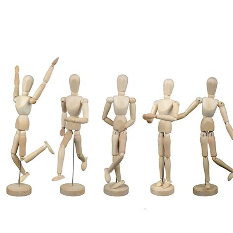 Hot Sale 12 Cm Artist Movable Limbs Male Wooden Figure Model Mannequin