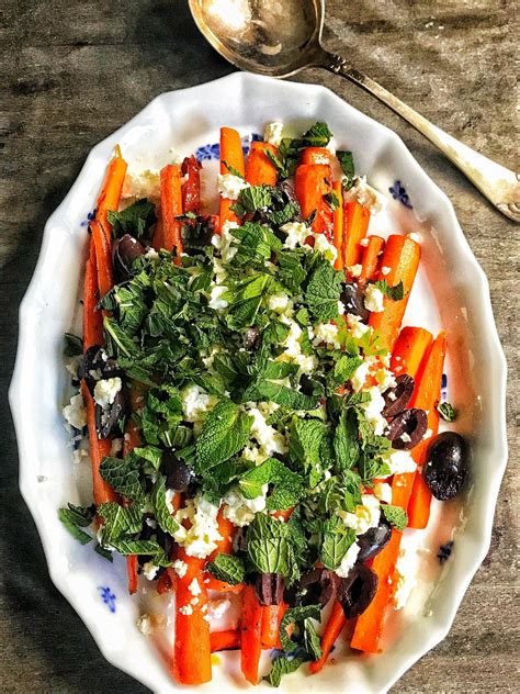 Cool Carrots Carrots With Feta Black Olives And Mint Veggie Side