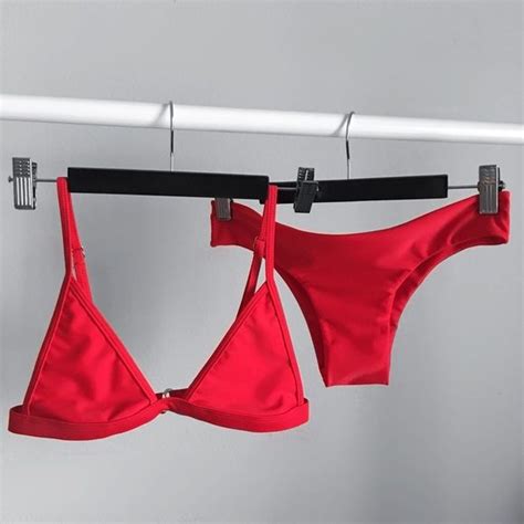 Red Bikini Set Simple Yet Gorgeous Red Seamless Bikini With Adjustable