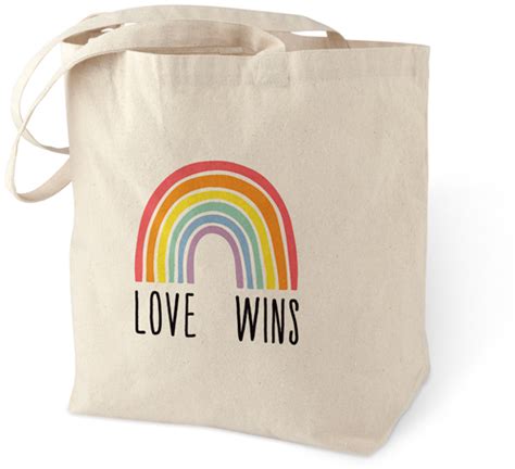 Love Wins Rainbow Cotton Tote Bag By Shutterfly Shutterfly