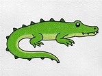 Crocodile Drawing for Kids - HelloArtsy