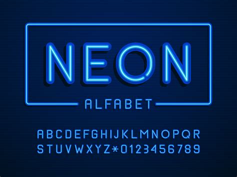 Neon Alphabet Vector Art Icons And Graphics For Free Download