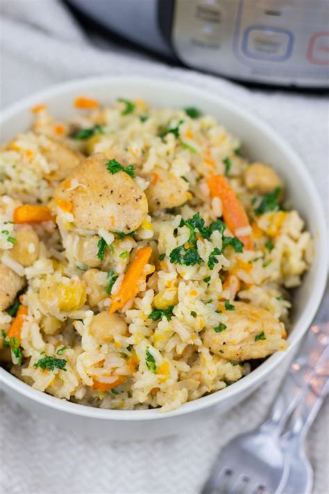 Instant Pot Rice Pilaf With Chicken And Vegetables Veronika S Kitchen