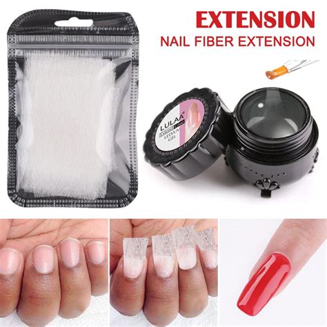 1020pcs Fiber Nail Extension Nail Art Fiberglass Non Woven Silk Gel