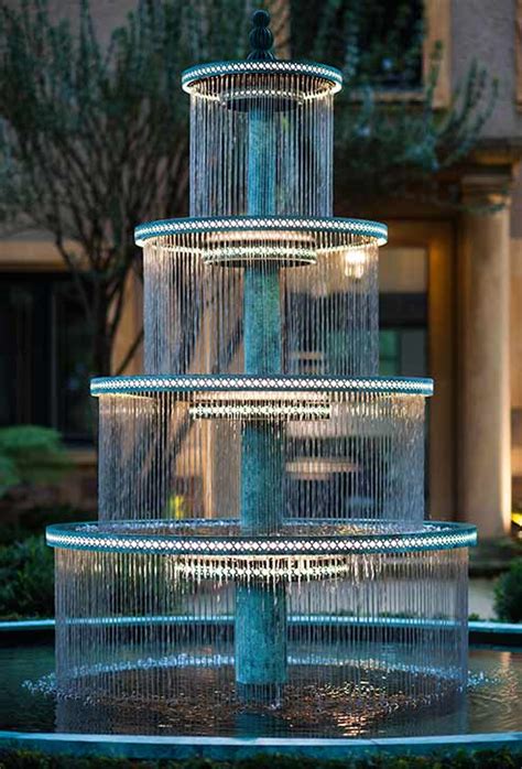 Large Outdoor Fountain With Led Lighting