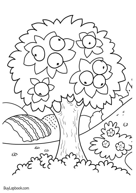 Apple Tree Coloring Page For Preschoolers Coloring Pages