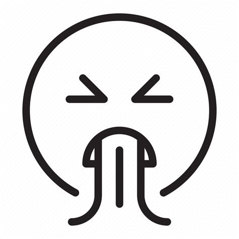 Vomiting Vomit Emoji Smileys Sick Feeling Expression Icon