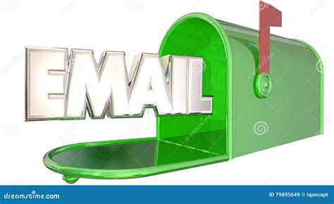 Email Mailbox Inbox Digital Online Message Word Stock Illustration