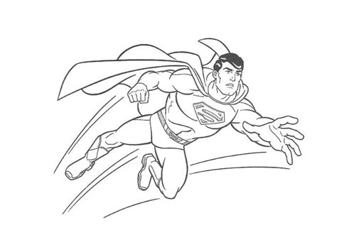 Superman Flying Coloring Page Coloring Pages
