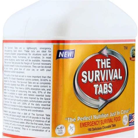 Survival Tabs 30 Day 360 Tabs Emergency Food Survival Food Meal