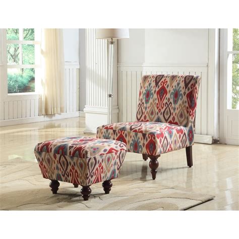 Shop Deluxe Accent Chair Ottoman Free Shipping Today Overstock