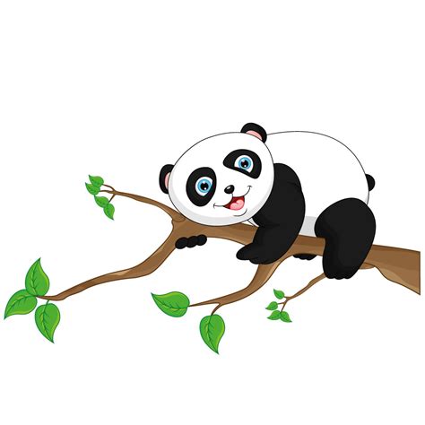 Muursticker Pandabeer Op Tak Muursticker4sale