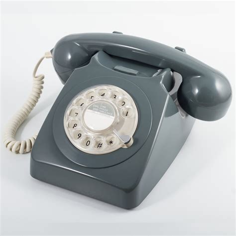746 Retro Rotary Dial Phone In Grey Gpo Cuckooland