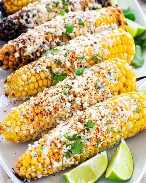 Grilled Corn On The Cob With Parmesan Cheese And Lime