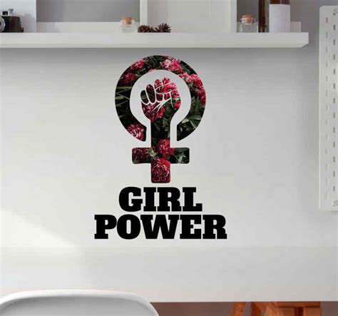 Women Sign Saying Girl Power Sign Decal Tenstickers