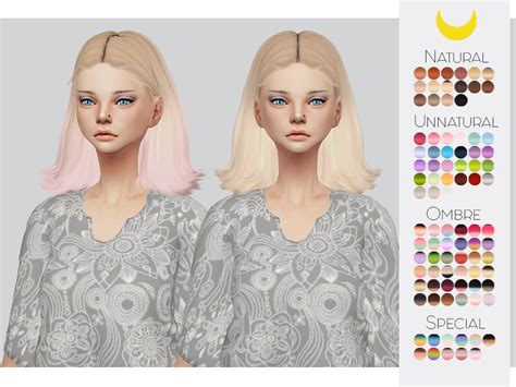 Ts4 Hair Retexture 43 Leahlilliths Kei• 90 Colors • Retexture