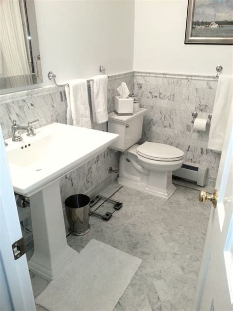 San diego marble tile's north county location, located in encinitas, underwent a full remodel. CLASSIC WHITE MARBLE TILE - Traditional - Bathroom - DC ...