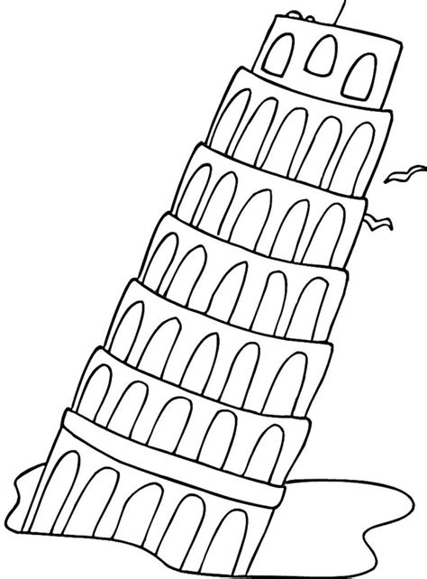 Leaning Tower Of Pisa Cartoon Drawing Clip Art Library