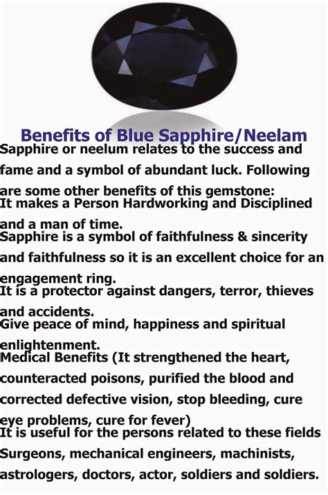 Bismillah Gems Benefits Of Sapphire Gemstones