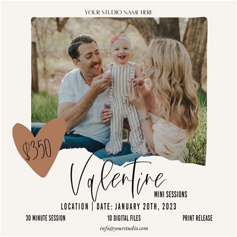 Valentine Mini Session Template Photography Template Etsy