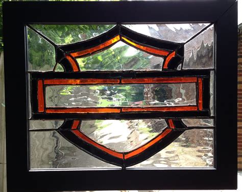 Harley Davidson Stained Glass Stained Glass Patterns Pinterest