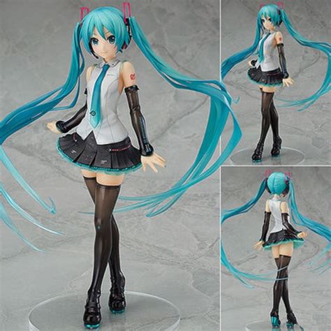 Hot Japanese Anime Action Figure Gsc Miku V4x Hatsune Miku In White Uniform Black Dress Snow