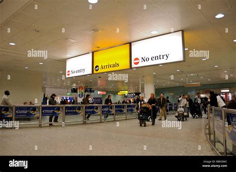 Arrivals At Terminal 3 Heathrow Airport London England Stock Photo