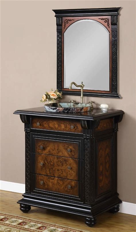 There are many vanities to choose from, with a wide range of design styles, color choices and sink types. 32 Inch Single Vessel Sink Bath Vanity Set with Drawers
