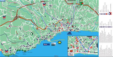Португалия с древнейших времён до нач. карты : Карта города Фуншал, остров Мадейре, Португалия ...