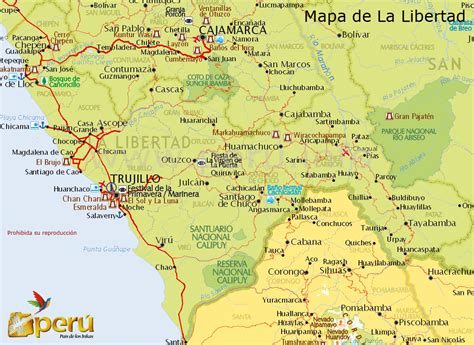 Mapa De Trujillo Viajar A Peru