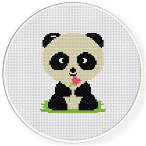Two cat cross stitch patterns great for halloween from the book the cross stitch motif bible. Charts Club Members Only: Cute Baby Panda Cross Stitch ...