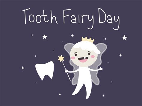 Cartoon Tooth Fairy Vector Illustration National Tooth Fairy Day With