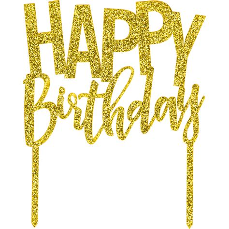 Gold Happy Birthday Cake Topper Walmart 60 Cake Topper 60th Birthday