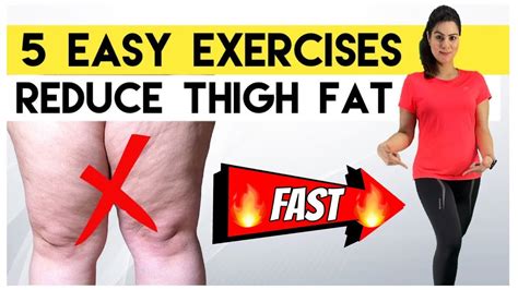 5 easy thigh fat exercises at home how to lose thigh fat fast get slim legs and tone thigh