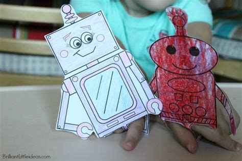 4 Robot Finger Puppets Brilliant Little Ideas