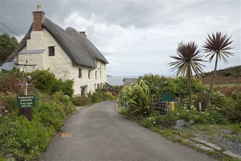 Seaside Cottage In Cornwall Uk Stock Image Image Of Serene England