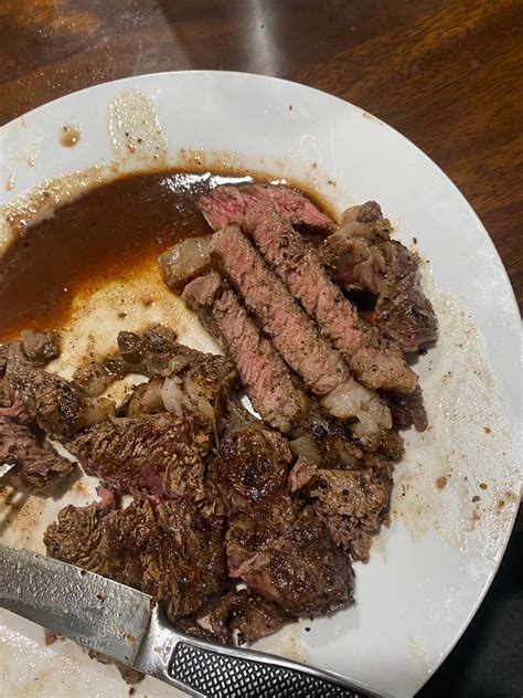 I made a steak, that stuff on the side is meat juice mixed with A1 : r