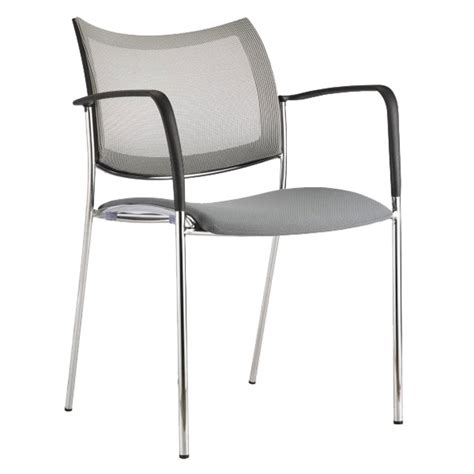 The modern office chair in taupe is made with commercial grade linen and features a 27 inch chair base that is designed with fancy high crown chrome and has 2 inch nylon dual wheel castors for smooth rolling. Vonda Modern Gray Guest Chair | Eurway Modern
