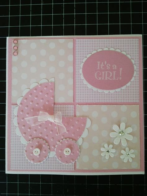 Baby Girl Card Baby Cards Handmade Cards Handmade Homemade Cards