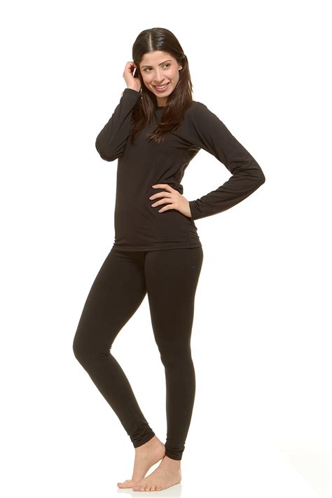 Women S Ultra Soft Thermal Underwear Long Johns Set With Fleece Lined