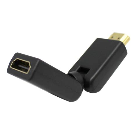 Hdmi Male To Female 360° Plug Adapter Gold Touch
