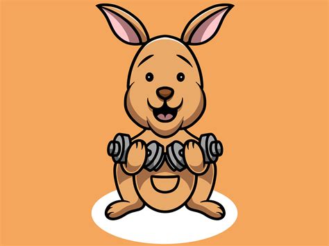 Cute Kangaroo Workout Mascot Illustration By Cubbone On Dribbble